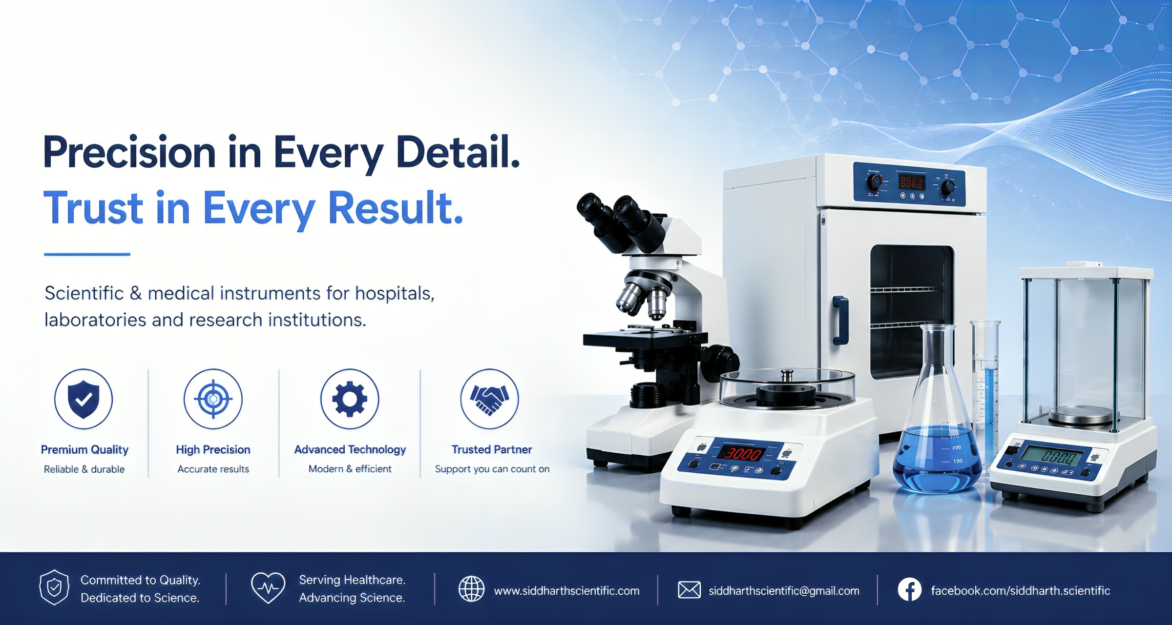 Siddharth Scientific — Precision in Every Detail. Trust in Every Result. Scientific & medical instruments for hospitals, laboratories and research institutions.